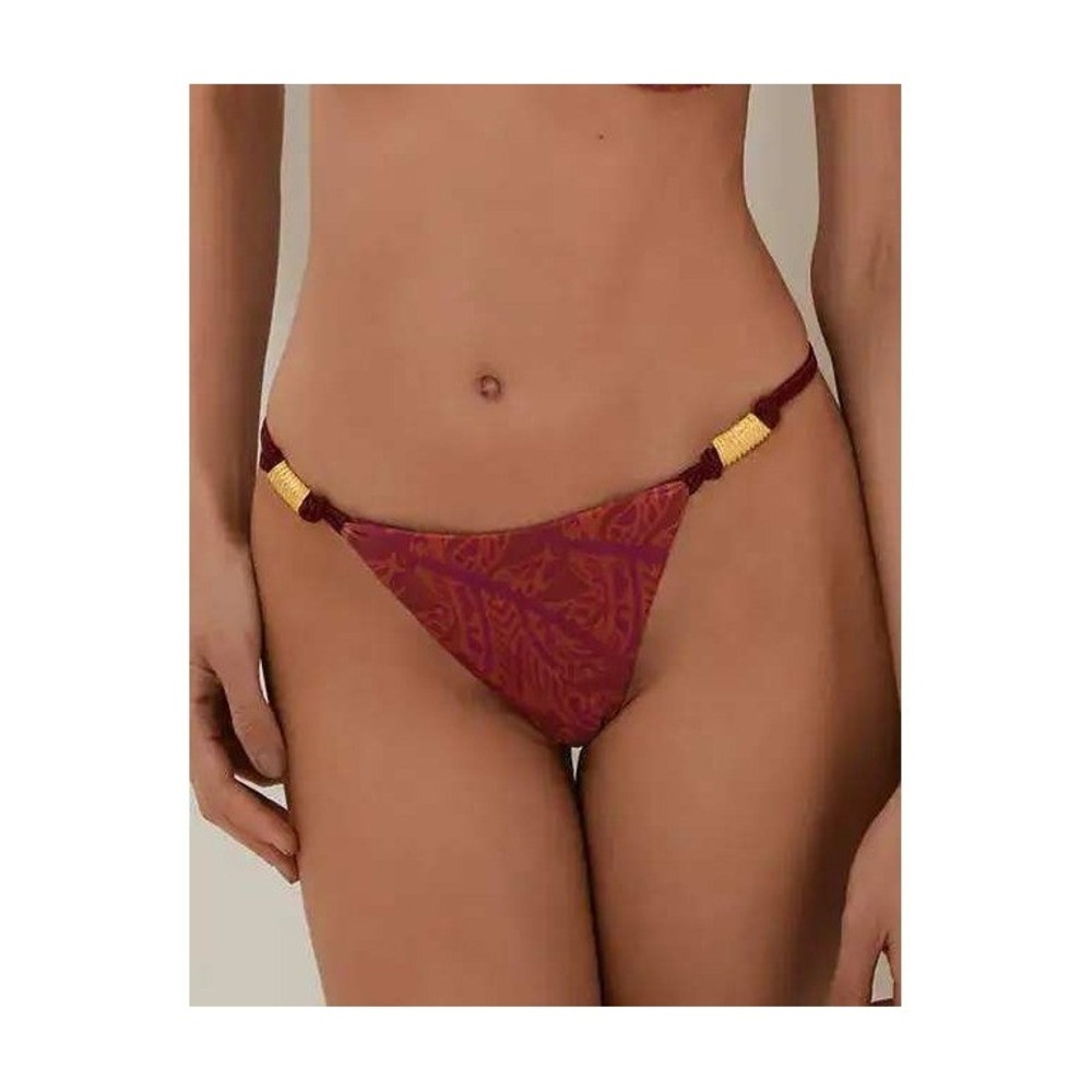 ViX Paula Hermanny Stacy Detail Bikini Bottom Multi Medium New With Tags